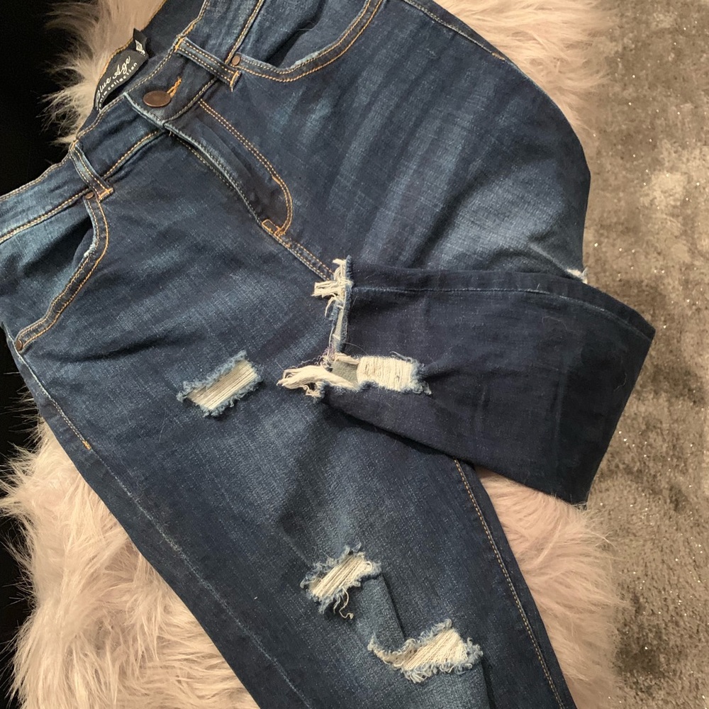 Blue Age Distressed Skinny Jean